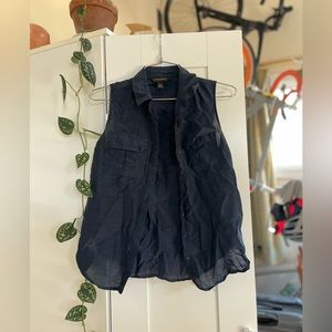 Blue Petite Banana Republic Tank Top